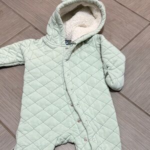KicKee Pants Quilted Hooded Baby Onesie/Snowsuit